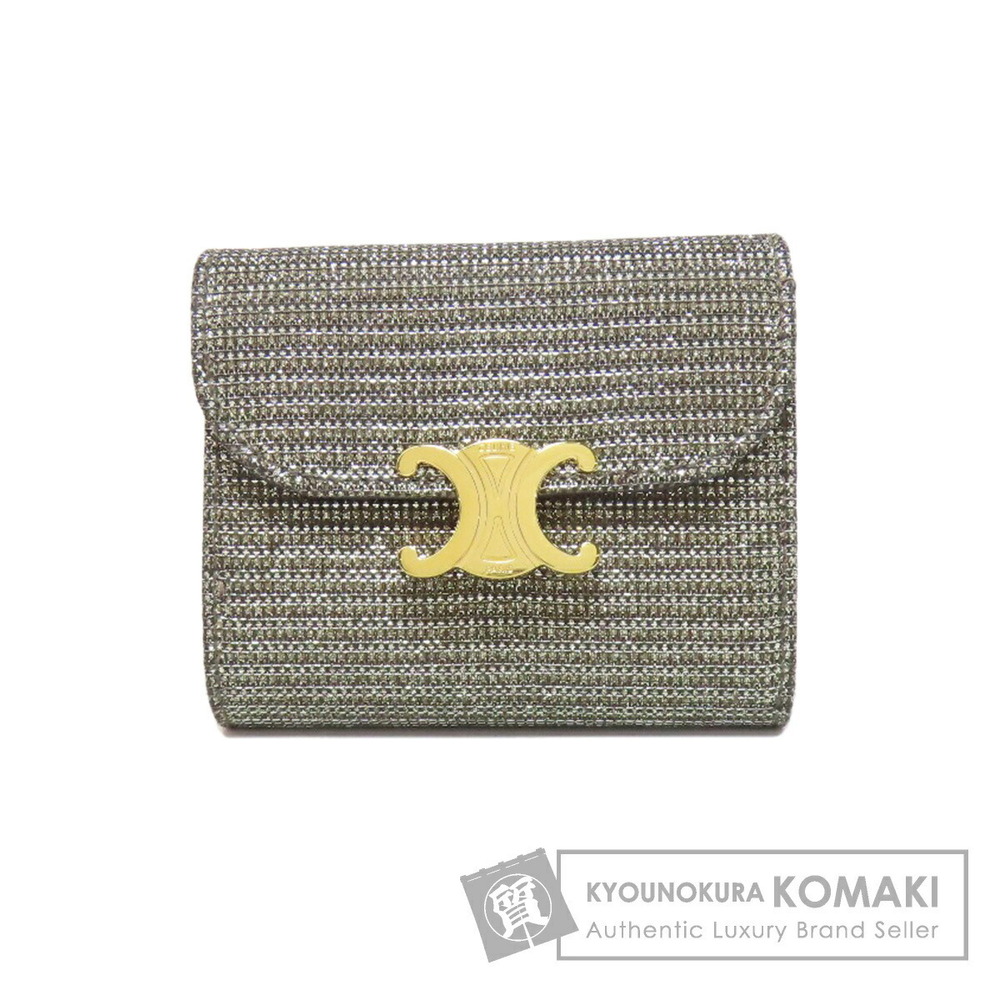 Celine Triomphe glitter bifold Wallet canvas